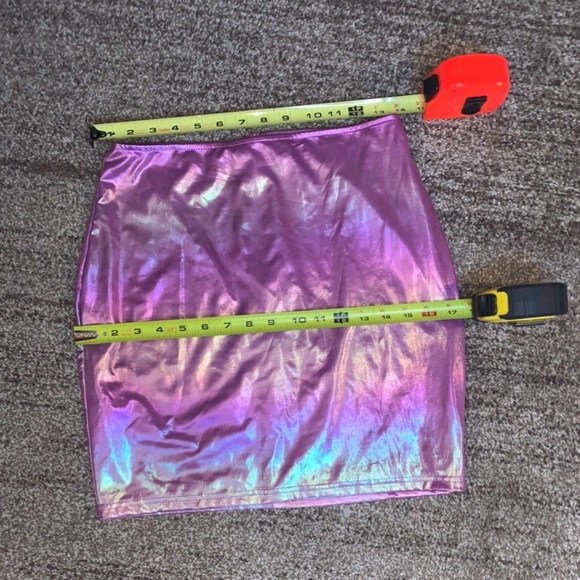 Windsor barbie pink metallic holograph mini skirt with stretch medium - Picture 4 of 11